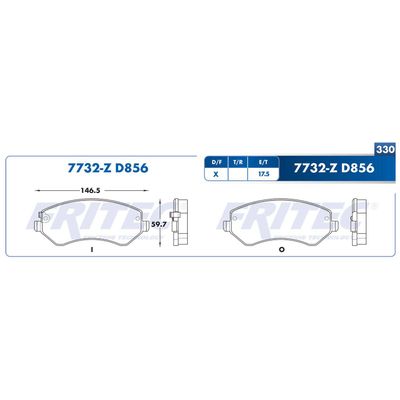 Balatas Delanteras Cerámica FRITEC SPC-7732-Z Chrysler Town